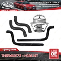 Gates Thermostat + Radiator Hose UP LWR Heater Hose for Holden Commodore VT VX