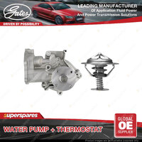 Gates Water Pump + Thermostat for Mitsubishi Challenger L200 Triton ML MN KB KL