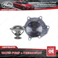 Gates Water Pump + Thermostat Coolant for Toyota Landcruiser FZJ105 4.5L 98-08