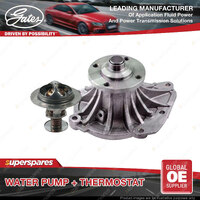 Gates Water Pump + Thermostat for Toyota Hilux Surf KZN185 Toyoace KDY 221 231