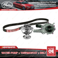 Gates Water Pump + Thermostat + Belt Kit for Ford Escape ZC 3.0L 152kW 2006-2008