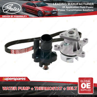 Gates Water Pump + Thermostat + Belt Kit for Ford Ranger PX 2.5L 122kW 2011-2014