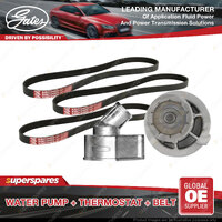 Gates Water Pump + Thermostat + Belt Kit for Holden Rodeo TF 2.2L 87kW 1998-2003