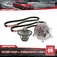Gates Water Pump + Thermostat + Belt Kit for Holden Colorado RC Rodeo RA 3.0L