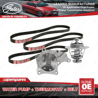 Gates Water Pump + Thermostat + Belt Kit for Holden Rodeo TF 3.0L 96kW 4JH1