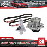 Gates Water Pump + Thermostat + Belt Kit for Holden Trax TJ 1.8L 103kW 2013-2019