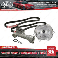 Gates Water Pump + Thermostat + Belt Kit for Holden Colorado RC Rodeo RA 3.6L