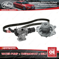 Gates Water Pump + Thermostat + Belt Kit for Holden Astra AH 1.9L 88kW 2004-2010