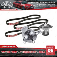Gates Water Pump + Thermostat + Belt Kit for Hyundai Lantra JF2 JF3 JW2 JW3 1.8L