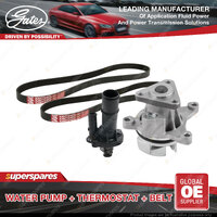 Gates Water Pump + Thermostat + Belt Kit for Mazda 3 BK12 BK14 Axela 2.0L 03-09