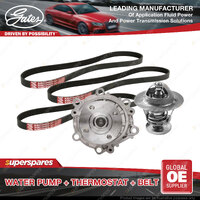 Gates Water Pump + Thermostat + Belt Kit for Toyota Prado LJ120 LJ125 3.0L 70kW