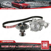 Gates Water Pump Thermostat Belt Kit for Toyota Granvia KCH10 3.0L 96kW 95-02