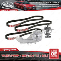 Gates Water Pump + Thermostat + Belt Kit for Toyota Hiace RCH12 RCH22 RZH103
