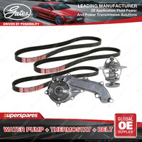Gates Water Pump + Thermostat + Belt Kit for Toyota Hilux RZN149 RZN154 RZN169