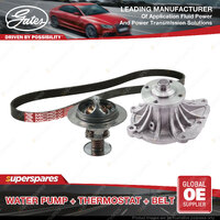 Gates Water Pump Thermostat Belt for Toyota Toyoace KDY 221 231 271 281 with AC