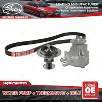 Gates Water Pump + Thermostat + Belt Kit for Toyota Hilux KUN126 KUN16 KUN26