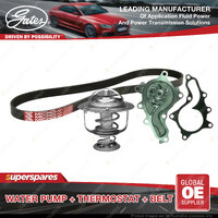 Gates Water Pump Thermostat Belt Kit for Toyota Vellfire AGH35W 2.5L 134kW 15-On