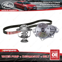 Gates Water Pump Thermostat Belt Kit for Toyota Isis Mark X RAV 4 Wish 2.0L 2.4L