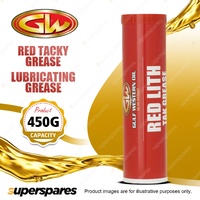 1 x Gulf Western Red Tacky Grease HD Lithium Metal Soap Based Grease 450g
