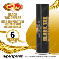6 x Gulf Western Black Tak Grease High Temperature Molybdenum Based Grease 450g
