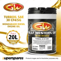 1 x Gulf Western Turboil Sae 30 Cf4/Sg Monograde Diesel Engine Oil 20L