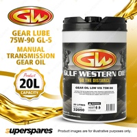 1 x Gulf Western Low Viscosity 75W-90 GL-4/5 Manual Transmission Gear Oil 20L
