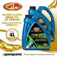 2 x Gulf Western Ultra Clear Gear Oil LS 75W-85 Full Synthetic Gear Oil 4L