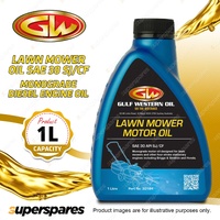 1 x Gulf Western Lawn Mower Oil SAE 30 API SJ/CF Monograde Diesel Engine Oil 1L