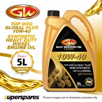 1 x Gulf Western Top Dog Global Plus 10W-40 Heavy Duty Diesel Engine Oil 5L