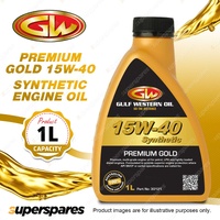 1 x Gulf Western Premium Gold 15W-40 API SN/CF Zinc Enhanced Engine Oil 1L