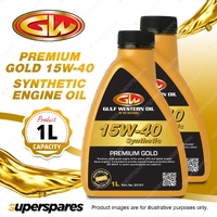 2 x Gulf Western Premium Gold 15W-40 API SN/CF Zinc Enhanced Engine Oil 1L