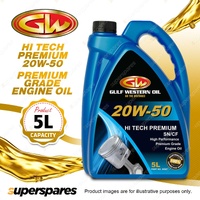 1 x Gulf Western Hi Tech Premium 20W-50 SN/CF Premium Grade Engine Oil 5L