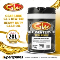 1 x Gulf Western Gear Lube GL-5 85W-140 Heavy Duty Extreme Pressure Gear Oil 20L