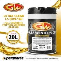 1 x Gulf Western Ultra Clear LS 80W-140 Full Synthetic Gear Oil 20L