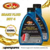 2 x Gulf Western Brake Fluid Dot 4 for Passenger & Commercial Vehicles 500ml