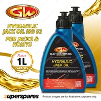 2 x Gulf Western Hydraulic Jack Mineral Based Oil ISO 32 for Jacks & Hoists 1L