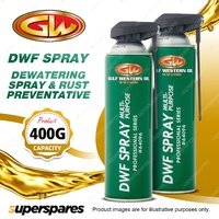 2 x Gulf Western DWF Spray Dewatering Spray & Rust Preventative 400g