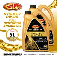 2 x Gulf Western SYN-X LV 0W-20 Full Synthetic Low Viscosity Engine Oil 5L