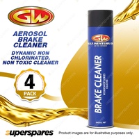 4 x Gulf Western Aerosol Brake Cleaner Non Chlorinated & Toxic Cleaner 840ml