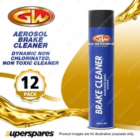 12 x Gulf Western Aerosol Brake Cleaner Non Chlorinated & Toxic Cleaner 840ml