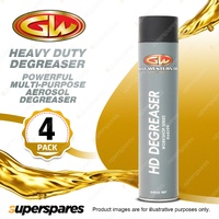 4 x Gulf Western Heavy Duty Degreaser Multi-Purpose Aerosol Degreaser 840ml