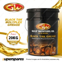 Gulf Western Black Tak Molyplex Grease 20KG Extreme Service Mine & Quarry Grease