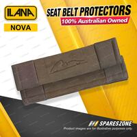 2pcs Ilana Nova Car Seat Belt Protector Shoulder Pads - Universal Mocha