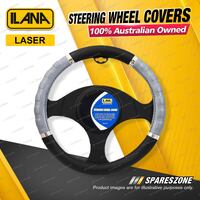 Ilana Universal Interiors Unique Laser Car Steering Wheel Covers - Grey