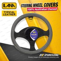Ilana Universal Interiors Typical Leather Car Steering Wheel Covers - Grey