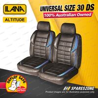 Front Ilana Universal PU Altitude Car Seat Covers Size 30 DS - Black/Blue
