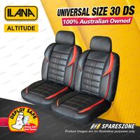 Front Ilana Universal PU Altitude Fabrics Car Seat Covers Size 30 DS - Black/Red