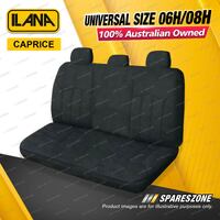 Rear Ilana Universal Microfibre Caprice Car Seat Covers Size 06H/08H - Black