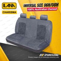 Rear Ilana Universal Charisma Suede Car Seat Covers Size 06H/08H - Charcoal