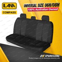 Rear Ilana Universal Compass Jacquard Car Seat Covers Size 06H/08H - Black